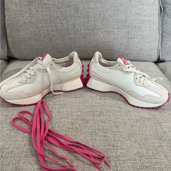 NWT Figs/New Balance Women's White and Pink Sneakers - Picture 4 of 7